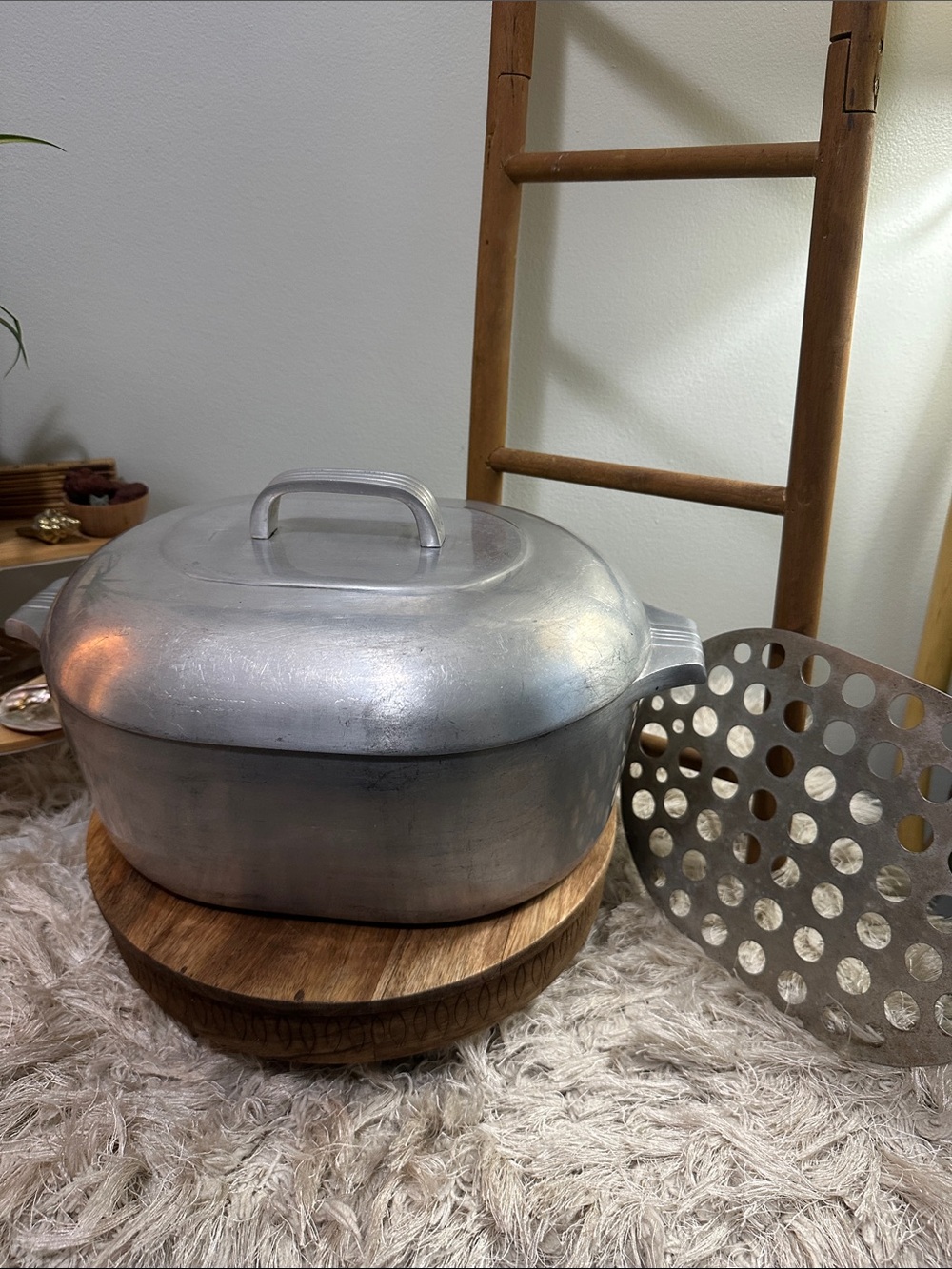 Vintage Wagner Ware Sidney O Magnalite 4265-M Roaster Dutch W/Lid & Insert 8qt